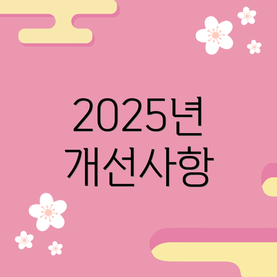 2025년 개선사항