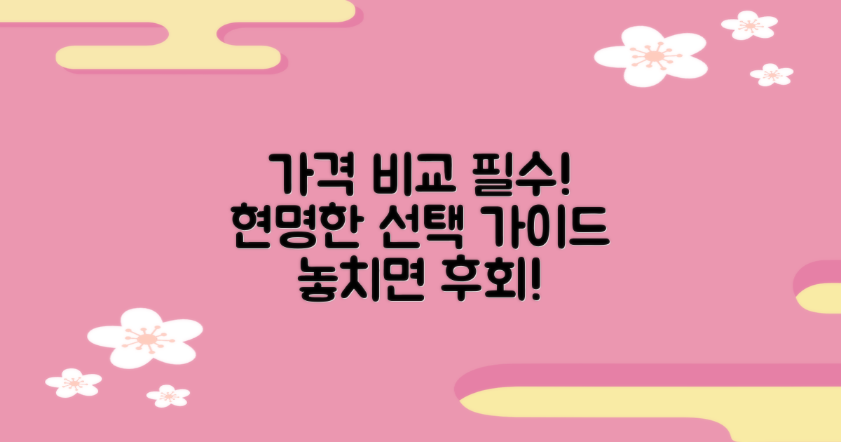 가격 비교: 현명한 선택