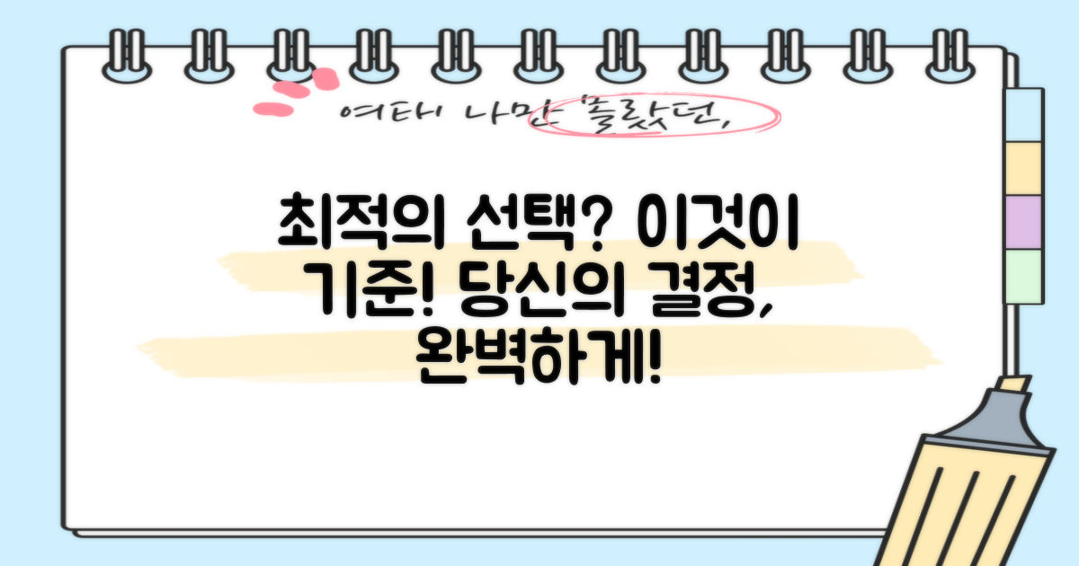 최적의 선택, 기준은 뭘까?