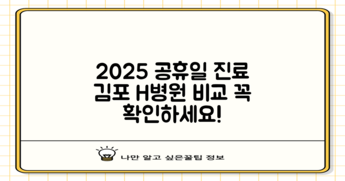 2025년 공휴일 진료 정보: 김포김포에이치(H)병원 비교 분석