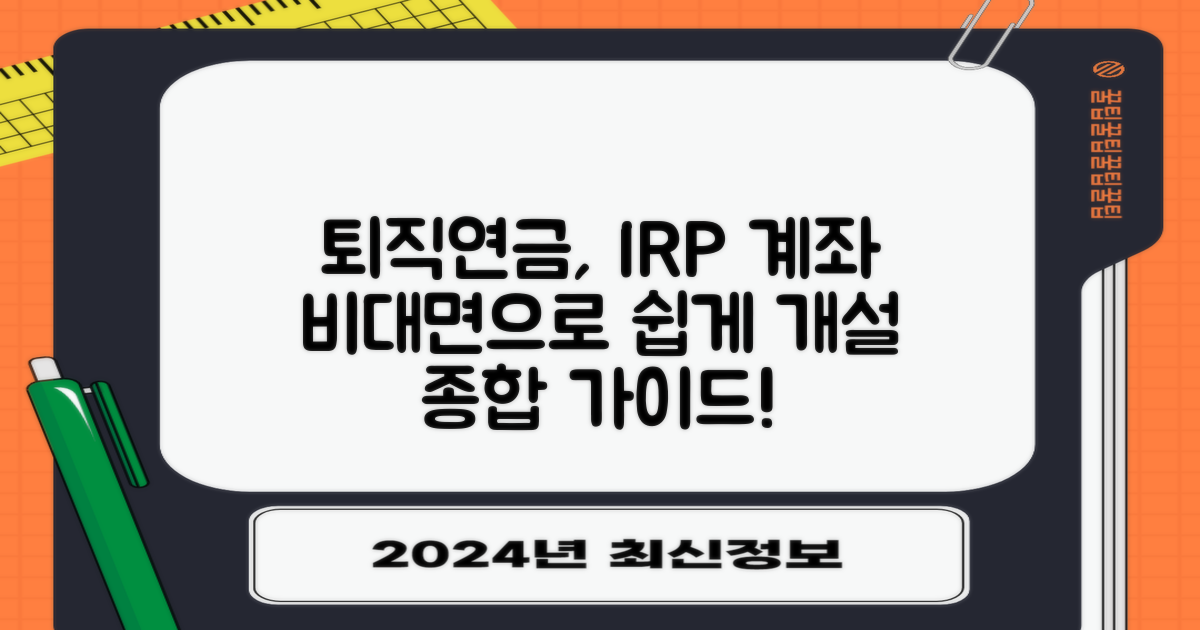 퇴직연금 수령을 위한 IRP 계좌 비대면 개설 가이드