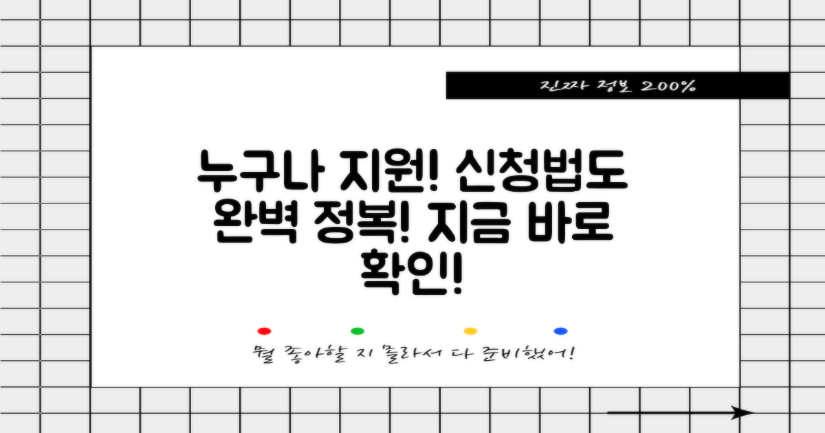 지원 대상 및 신청 절차 상세 안내