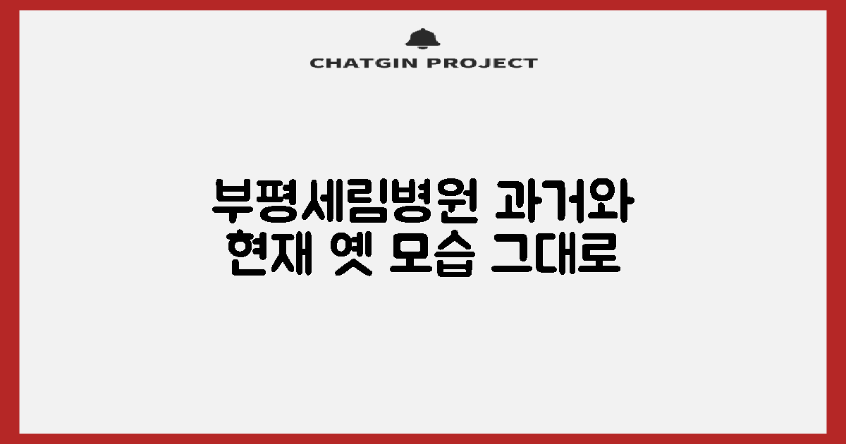 부평세림병원: 과거와 현재의 진료